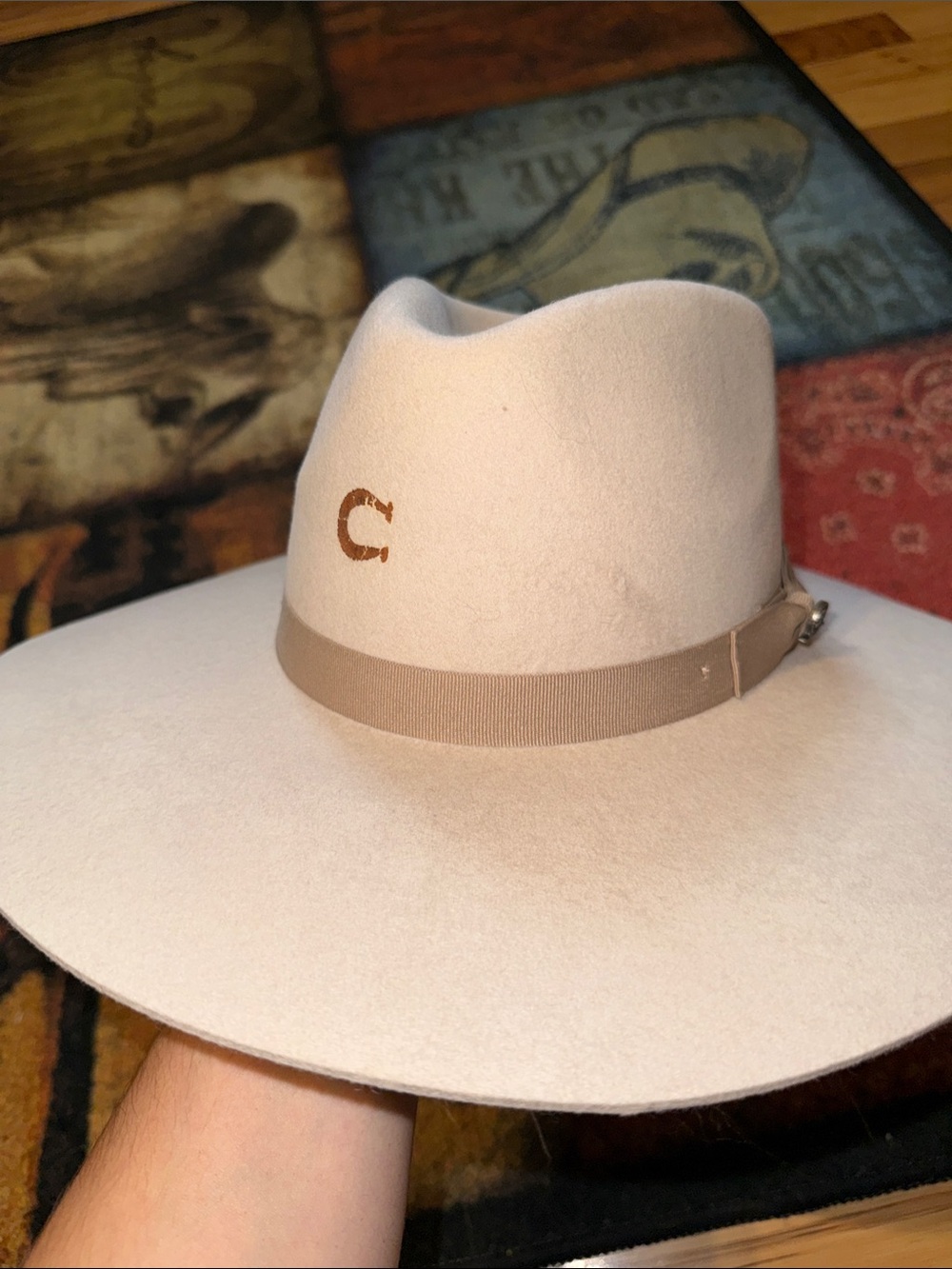 Charlie 1 Horse fashion felt hat in Light Pink with Ribbon Band